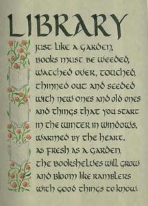 A library is like a garden poem
