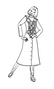 Woman in vest and tall boots